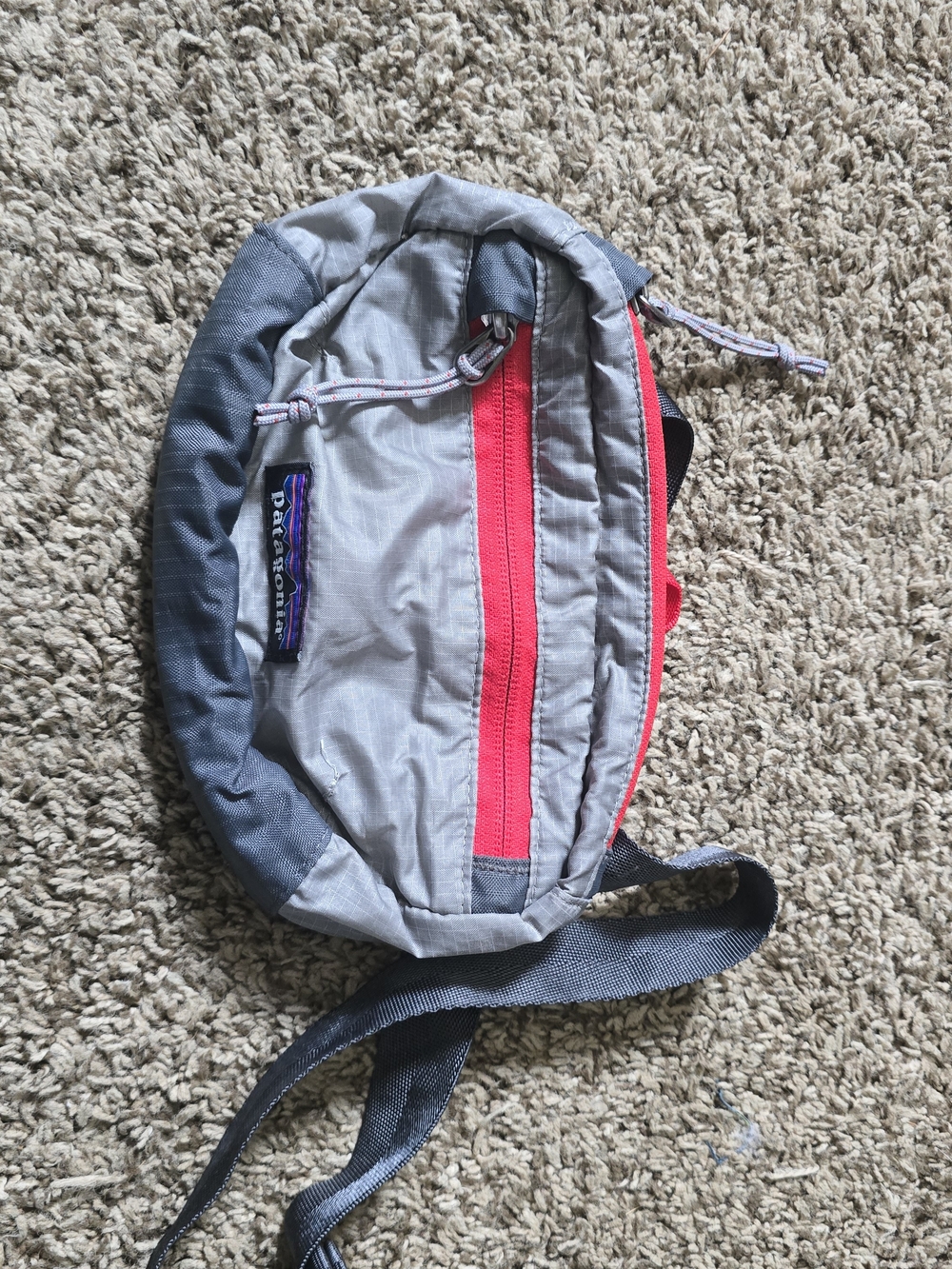 Patagonia Gray and Pink Crossbody Sling Bag Lightweight Mini Hip Pack